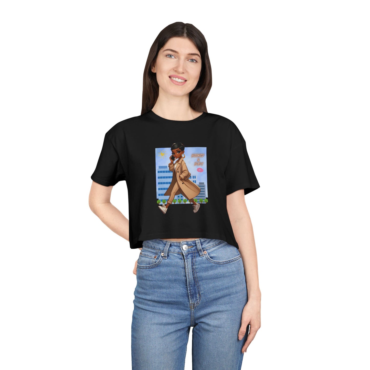 Booked & Busy Unisex Crop Tee